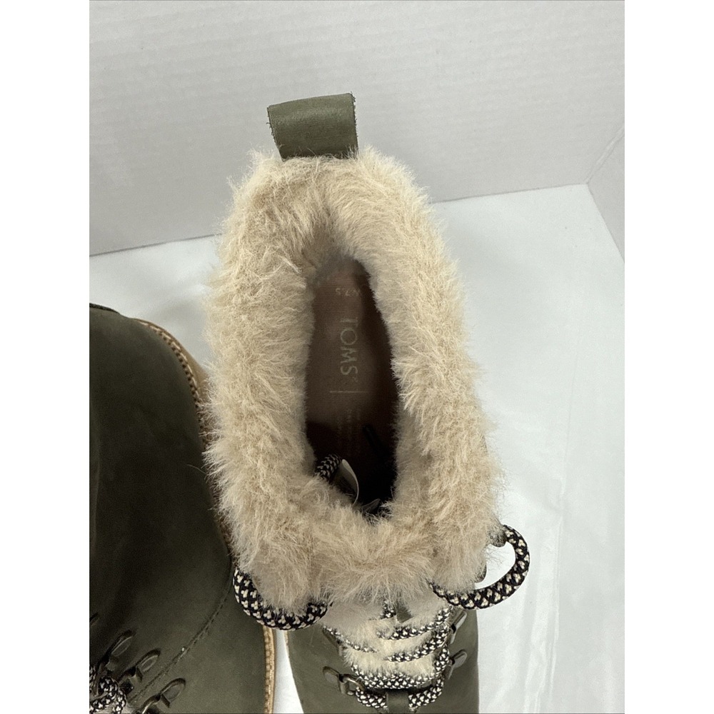 TOMS Melrose Womens Green Olive, Leather, Ankle Boots Size 7.5 - Picture 9 of 16